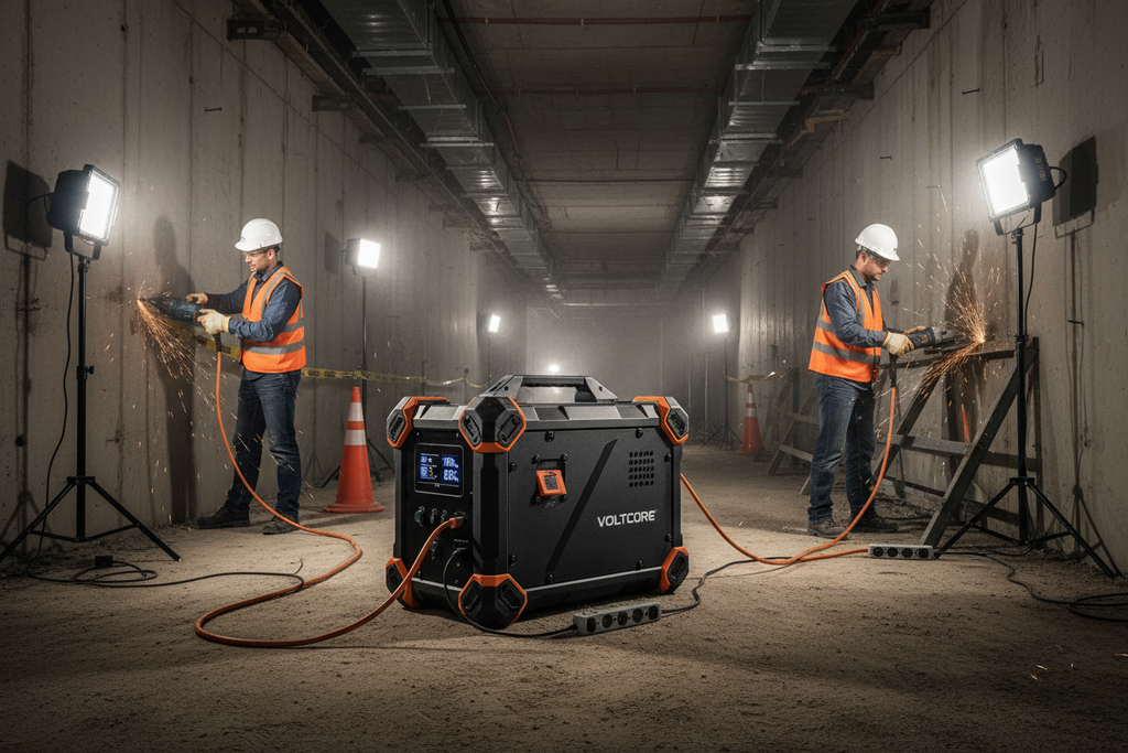 Mofad Sentry Plus powering tools in confined space construction environment